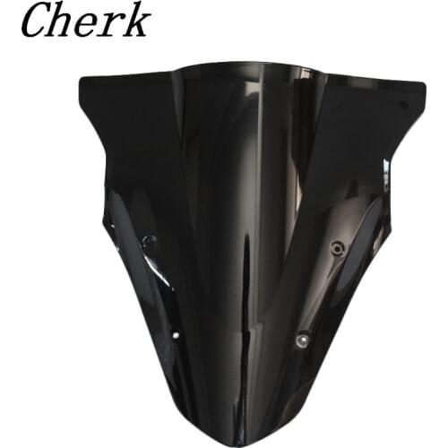 New Motorcycle Black High Quality ABS Windscreen Windshield Double Bubble for Kawasaki Ninja 650 ER-6F 2012-2016
