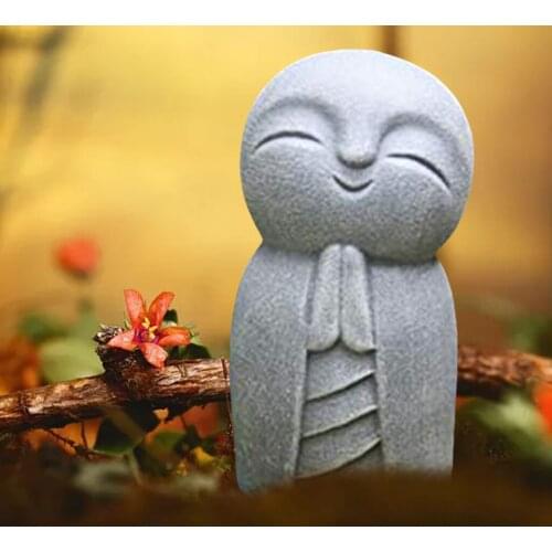 Cute Jizo Statue,Little Jizo Buddha with for Your Home or Garden Perfect Indoor/Outdoor Decoration - 8.3x4.5x4.5cm