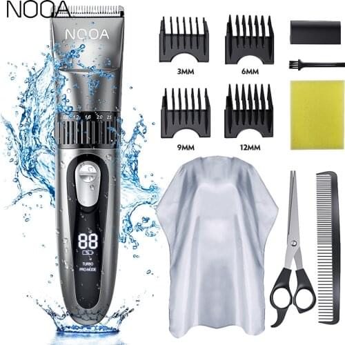 NOOA UBS Rechargeable Waterproof Electric Hair Clipper Trimmer For Men Professional Hair Trimmer Clipper For Cordless Barber