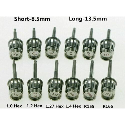 12Pcs/lot Dental Implant Screwdriver Kit Abutment Hex Hand Screw Driver Kit Ratchet Set/12 1.0 1.2 1.27 1.4 NOB ITI Long+Short
