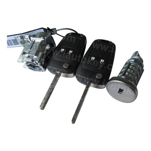 Lock set for Opel (including 2 remote controls and 2 lock heads)