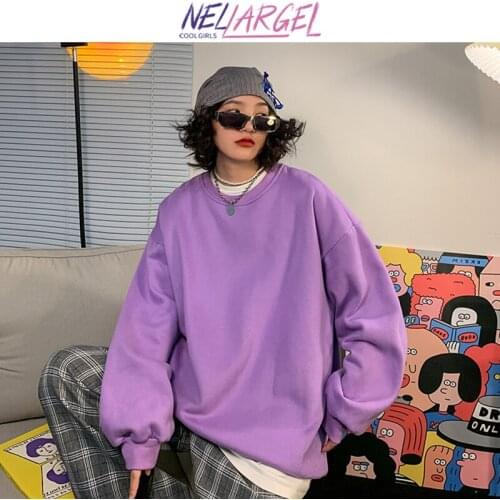 NELLARGEL Women Vintage Colorful Y2k Hoodies 2021 Female Harajuku Japanese Streetwear Sweatshirts Girl Korean Fashion Pullovers
