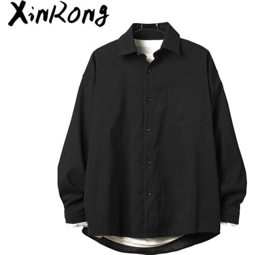 Spring new long-sleeved velveteen mens lapel shirt 2021 trend loose solid color student couple fashion comfortable jacket shirt