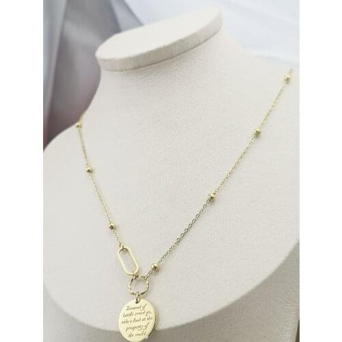 Fashion New Goddess Luxury Women Neckles Gold Luxe Jewelry Stainless Steel