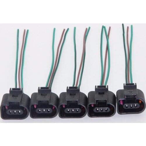 5PCS for A6 C6 A4 B6 B7 Q7 TT A8 D3 VW Passat B5 B7 CC Touareg Oil Level Sensor Plug Wiring Cable Socket 3B0 973 703G