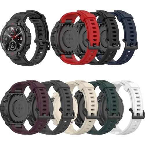 Silicone Watch Strap Wrist Strap Bracelet for Huami Amazfit T-Rex Pro/Amazfit T-Rex Smart Watch Replacement Band