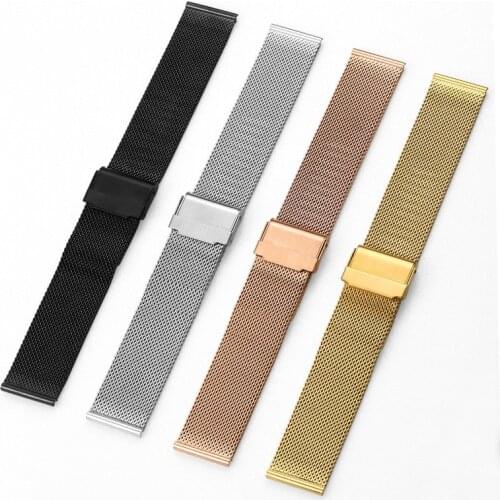 For DW Watch Steel Band Mesh Strap for Daniel Wellington CK Watch Band Metal Ultra-thin Universal Stainless Steel Bracelet 10-2