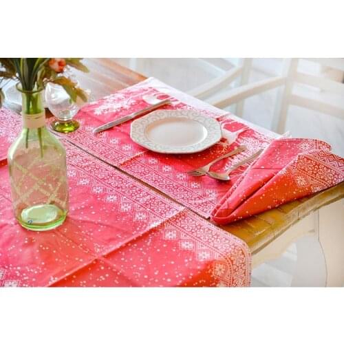 Turkish Quality Christmas Patterned Table Napkin 4 Pieces 50x50 Placemat Kitchen Dining Table Decoration Accessories Mats Pads
