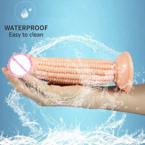 Waterproof Vegetable Corn Dildo Gay Gode Pour Sodomie Suction Cup Dick Sexshop Adult Sextoys For Couples Strapon Juguete Sexuale
