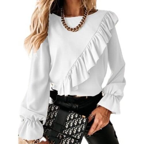 X．yes Women's Ruffle Shirts