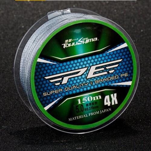 Top Grade Japanese 150M Fishing Line 4 Stand Super 4 Slick Braided Power Japan PE Fishing Line Multifilament Stealth line