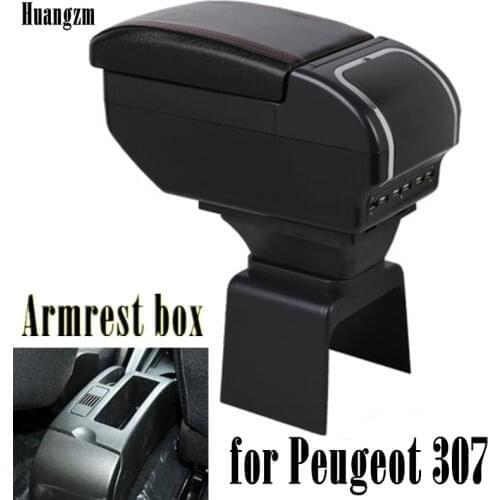 Storage Box Armrest For Peugeot 307 Arm Rest Center Centre Console