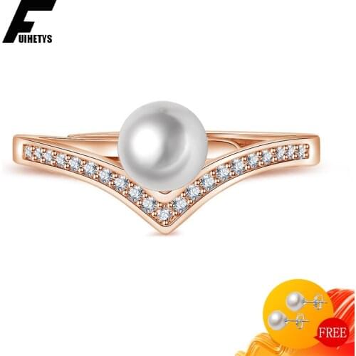 Bali Jelry Fashion Pearl Rings for Women 925 Silver Jewelry Zircon Gemstones Open Ring Accessories Wedding Engagement Wholesale