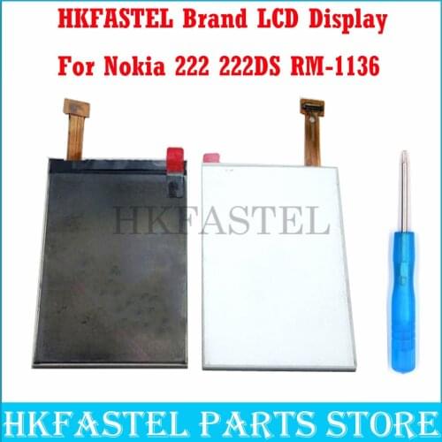 HKFASTEL Original LCD Screen Digitizer Display For Nokia 222 222DS RM-1136 Repair Replacement + tools
