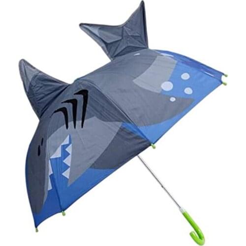 Kids Umbrella for Boys Girls Rain Gear Parasol Children Umbrella Lovely 3D Animal Patterns Umbrellas for Age 3-7