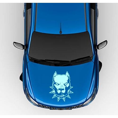 1Pcs rivet spiked studded American Staffordshire Terrier graphic vinyl car stickers fit for all car model door rear window