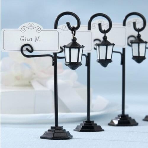 30pcs/lot Bourbon Street Streetlight Place Card Holder Wedding Favors Gifts Party Accessory Decoration Supplies Free shipping
