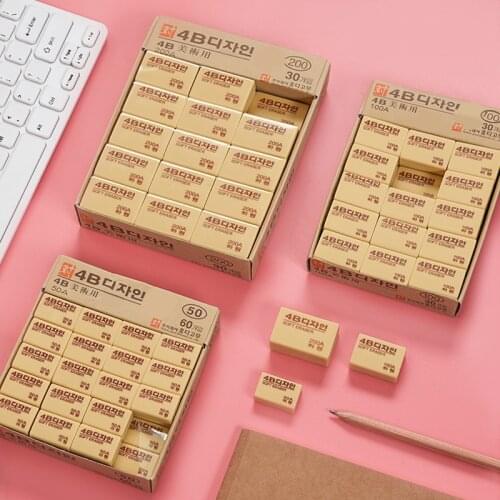 4B Pencils Eraser Korea Writing Drawing Eraser Rubber Pencil Eraser Student Stationery & Art Supplies Wholesale