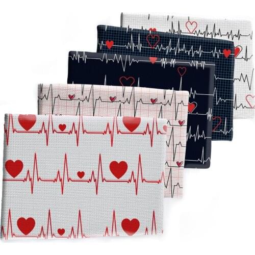 50*145cm Heartbeat Bullet Textured Geometry Liverpool Patchwork Tissue Kids home textile