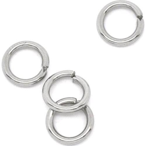 500Pcs Stainless Steel 6mm Jewelry Findings Open Single Loops Jump Rings & Split Ring For jewelry Making DIY Accessories