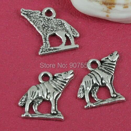60Pcs Tibetan silver tone wolf charms EF0505