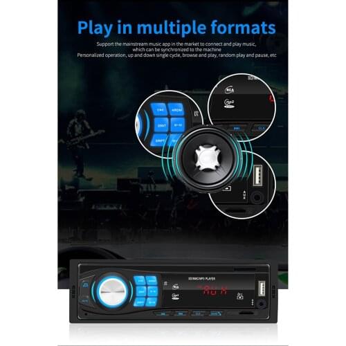 12V 1DIN Bluetooth Car Stereo MP3 Radio Player In-Dash USB FM Aux Receiver