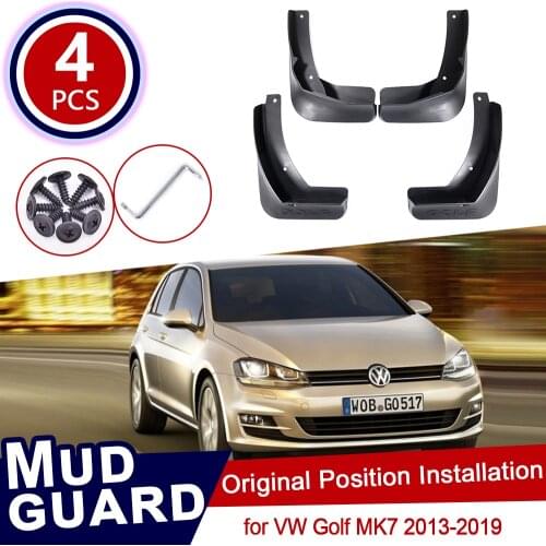 For Volkswagen VW Golf 7 Mk7 2013~2019 Car Mud Flaps Front Rear Mudguard Splash Guards Fender Mudflaps 2014 2015 2016 2017 2018