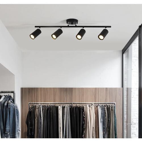 Black White Ceiling Lamp Lighting Angle adjustable Spotlights GU10 Spot Lights Bulb for Store Shop Showroom lighting New Arrival