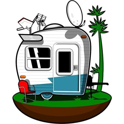 Fuzhen Boutique Decals Exterior Accessories Small Caravan Vinyl Decal Creative Motorcycle Decal Graphics Fine Anime Decoration