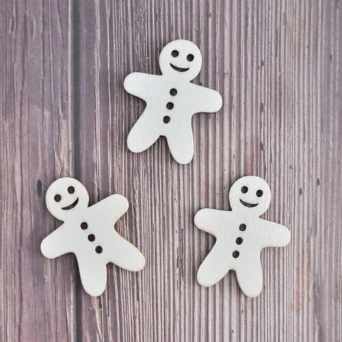 Happymems New Wood Shapes 24or120pcs Christmas Snowman Home Decoration Wooden Crafts Scrapbooking Embellishments DIY Craft