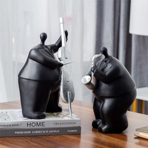Homelily Modern Art Home Decor Nordic Creative Musical Character Ornaments Tabletop Figurine Room Statue Office Desk Decoration