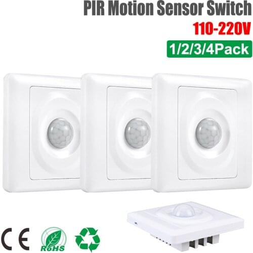 Infrared PIR Motion Sensor Light Switch AC110-220V Recessed Wall Automatic Module ON OFF Switch For CFL/LED/Incandescent Bulb