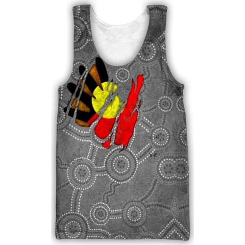PLstar Cosmos Aboriginal Australia In my heart Indigenous Painting Art 3D Printed Unisex Summer Vest/Tank Top Men Women-2