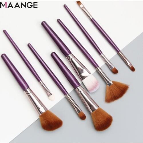 MAANGE 18 Pcs Professional Makeup Brushes Set Tool Cosmetic Powder Eyeshadow Eyebrow Foundation Blush Blending Make Up Brush Hot