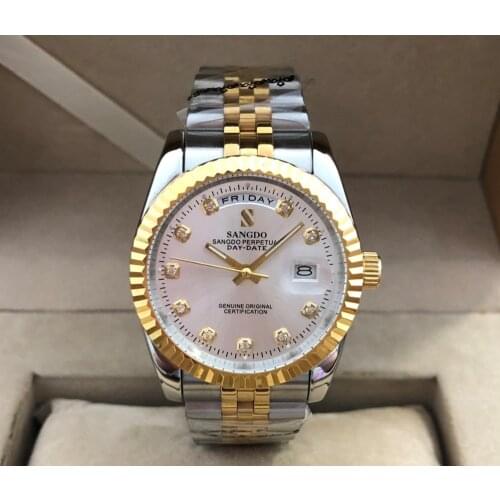 36.5MM SANGDO Automatic Self-Wind movement High quality Luxury mens watch Auto date Week display Mechanical watches sd295-s8