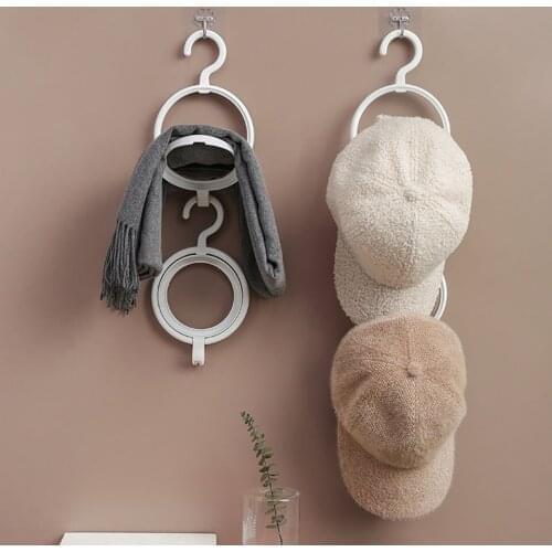 Wall Mounted Foldable Hat Storage Rack Household Bedroom Clothes Rack Hat Hanger Scarf Bag Hooks Towel Hanger Finishing Hook