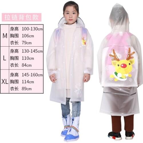 Clearance Children Raincoat Kindergarten Baby Poncho Children Students 6-12 Boys And Girls Waterproof Raincoat With Schoolbag Sp