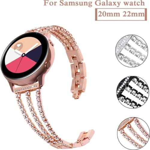 20mm 22mm Strap for samsung galaxy gear s3 band pink woman Watch bracelet correa stainless steel buckle galaxy 46mm huawei gt2