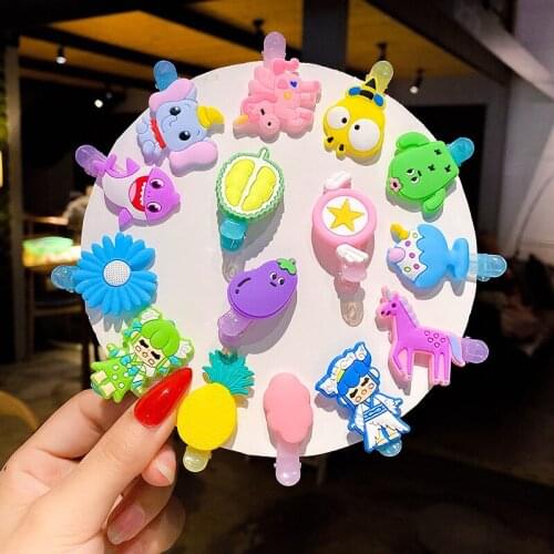 Cute cartoon baby hairpin head does not hurt children hair girls hair bang ground clincher girl side tire clip