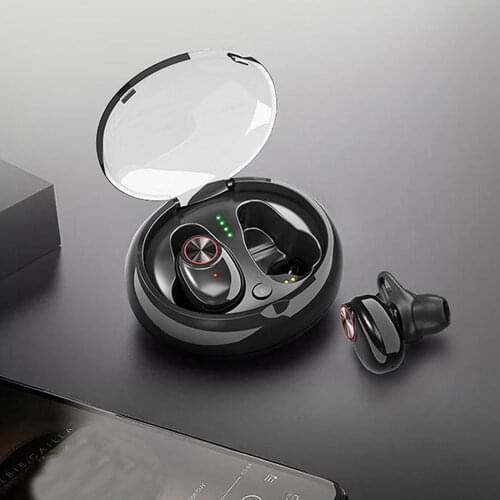 Mini V5 Sports In-Ear Hifi Stereo Car Bluetooth TWS Earbuds Headphone with Mic w/ Charging Case Running