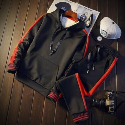 European Station Sweater Mens Suit Thickened Slim New Hooded Hood Casual Trend