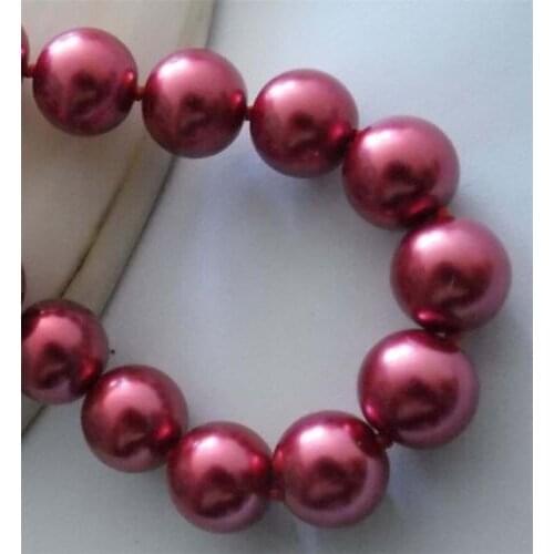 2021 The new Lovely 12mm Rose South Shell Sea Pearl Necklace AAA Rope Chain Beads Fashion Jewelry Making Design Gift For Women