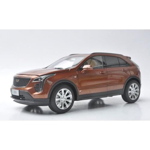 1:18 Diecast Model for GM Cadillac XT4 Orange SUV 2018 Alloy Toy Car Miniature Collection Gifts XT