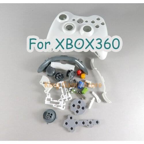 1set/lot white black Replacement For Xbox 360 Controller Wire Full Housing Shell Cover For Xbox 360 With Buttons Accessories