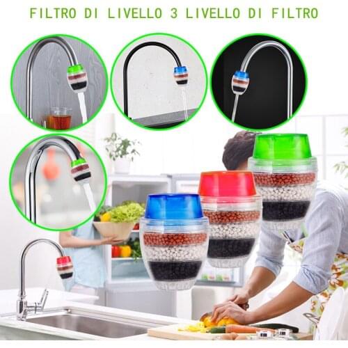 1pcs Mini Kitchen Faucet Tap Water Purifier Home Accessories Water Clean Purifier Filter with Filtration Cartridge 16-19mm