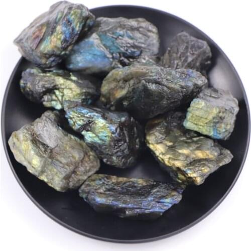 1pc Natural Quartz Crystal Stone Rough Blue Color Labradorite Stone Mineral specimens Reflective Moonstone Home Decor Crystals