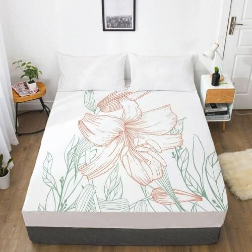 1PC Fitted Sheets Mattress Cover With Elastic Band 3D Bedsheet Linens 150x200 135x200 Bed Sheet Customize any size design