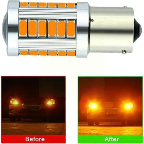 1pcs Py21w 7507 Bau15s 1156py 150 Degree 33 Smd 5630 Yellow 5730 Light Led Lamp Direction Amber Turn Auto Car Signal Indica G0R0