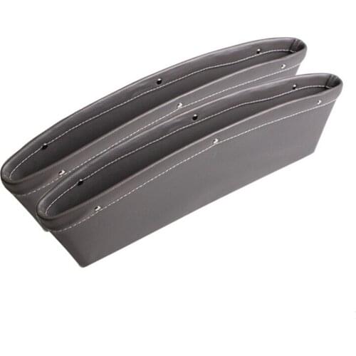 2pcs Car Seat Gap Filler Organizer Drop Catcher Pocket Between Seat and Console (Black)