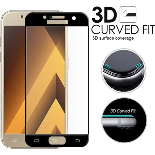 2PCS 3D Tempered Glass For Samsung Galaxy A7 2017 Full screen Cover Screen Protector Film For SM- A720F